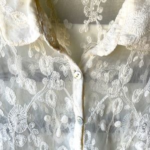 SUNDANCE Lace Blouse